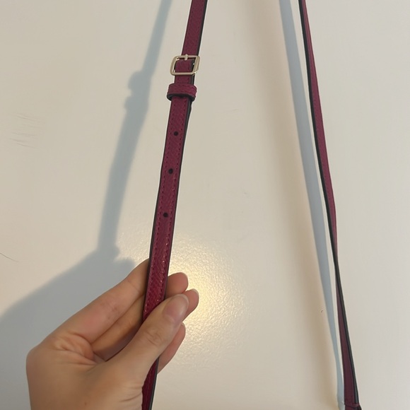 Brown Coach Cross Body Bag w\ adjustable pink straps - Picture 3 of 4